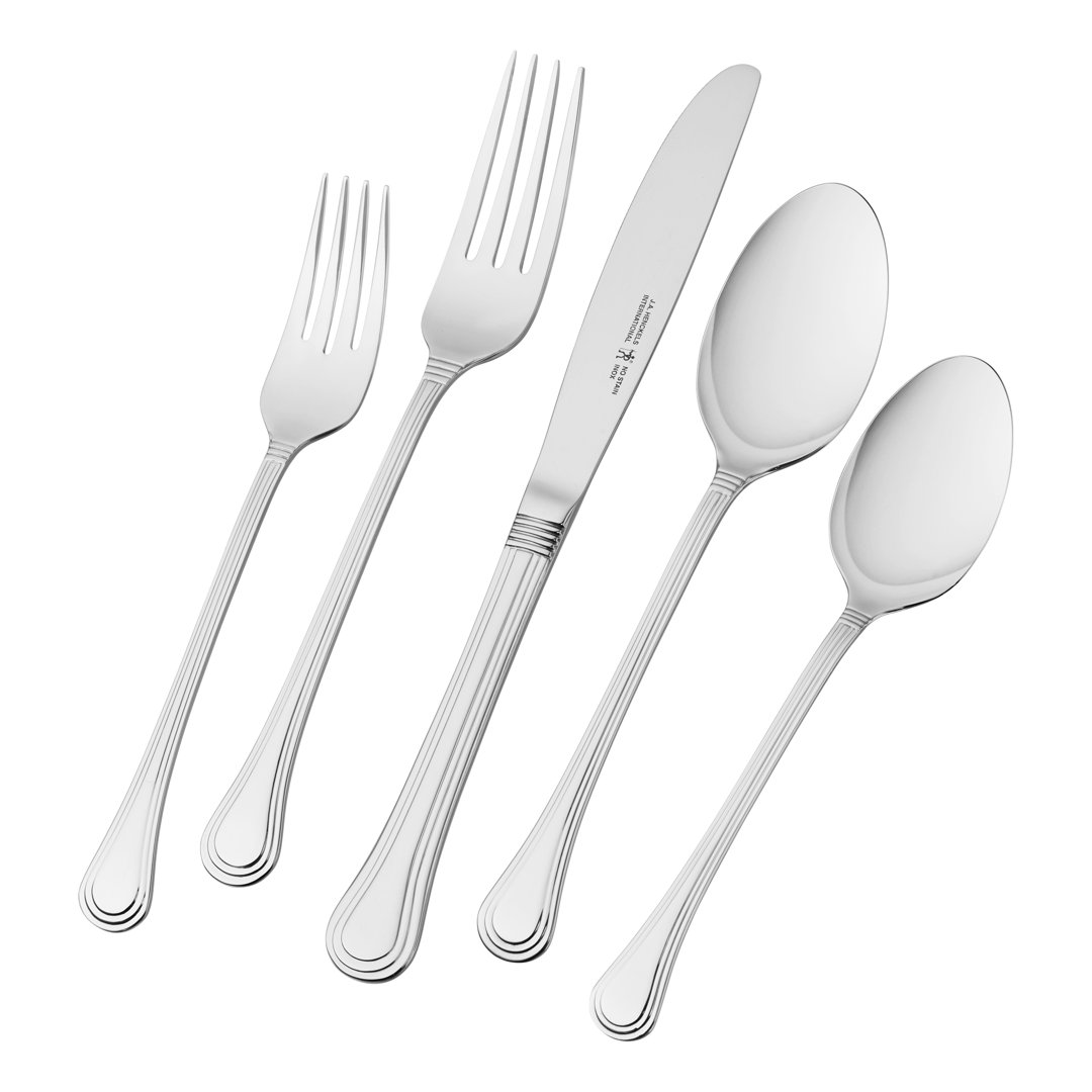 HENCKELS Astley 20-piece Flatware Set, 18/10 Stainless Steel, Silver HENCKELS