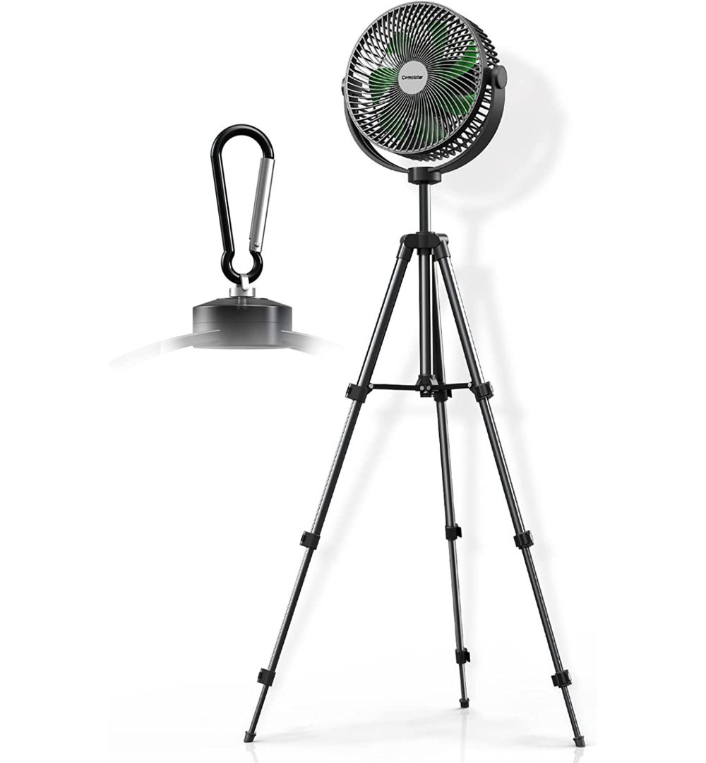 10000 Mah Pedestal Fan With 8.5'' Frame, 4 Speeds Air Circulator Fan, Portable Desk Fan With Adjustable Height, Max 38 H, Rechargeable Standing Fan, Included A Hook, Quiet For Home, Office, Outdoor CG INTERNATIONAL TRADING