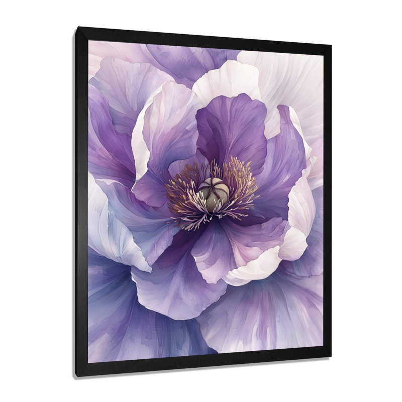 Bolebroke - Art mural floral, Noir, noir, noir, noir, H 20 po x l 12 po, Reproduction encadrée d'une seule photo
