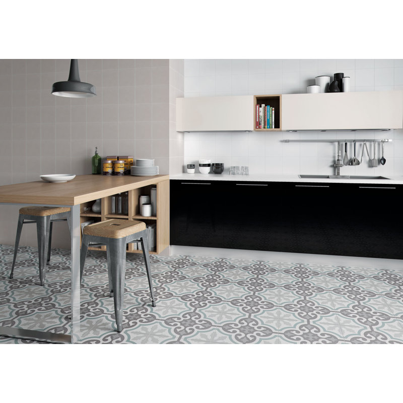 Monbleu Frezzoria 8-in. Patterned Look Matte Porcelain Floor & Wall Tile
