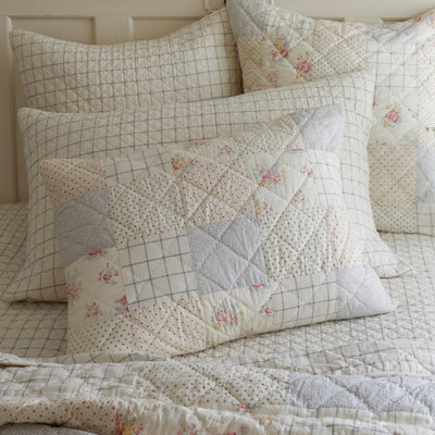 Clovelly Block Party Patchwork Cotton Sham