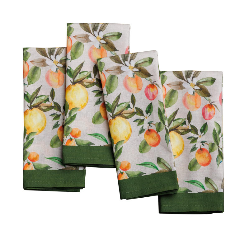 Ensemble de 4 serviettes de table en tissu 100% coton réutilisables de tous les jours Maison de Hermine