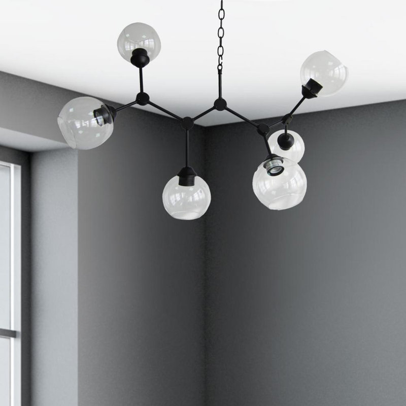 Corrigan 6 - Light Dimmable Kitchen Island Drum Chandelier