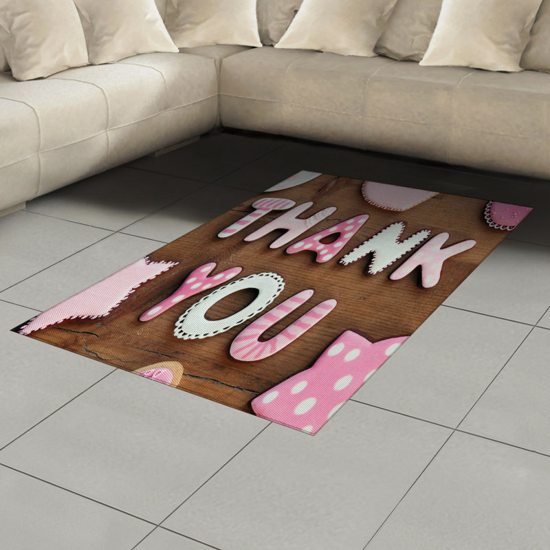 Tapis de zone brun merci, Rectangle— 4 pi x 5 pi 8 po