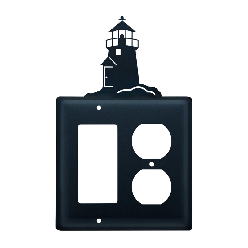 Lighthouse 2-Gang Duplex Outlet / Rocker Combination Wall Plate