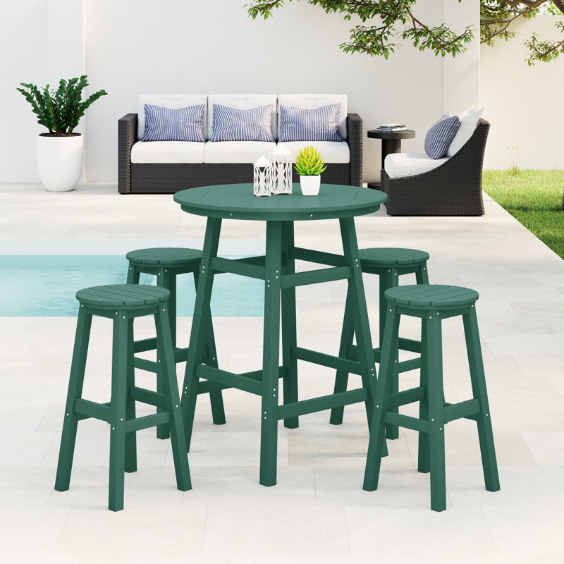 Laguna 5-Piece Round Bar Set, Green