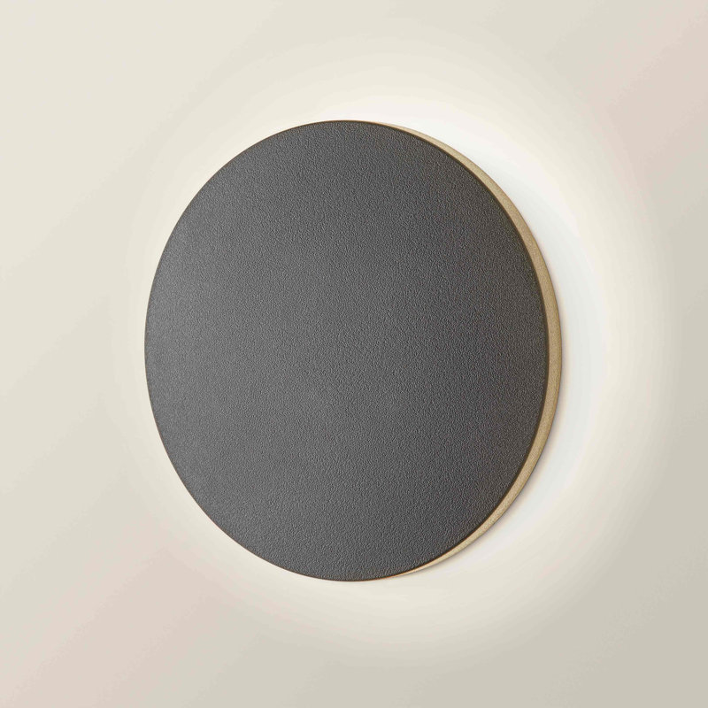 Sudais Matte Black 5.8cm H Integrated LED Outdoor Sconce
