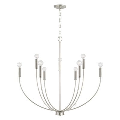 Ansley 9 - Light Dimmable Classic / Traditional Chandelier -  Capital Lighting, 452191BN