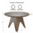 Round Dining Table for 4-6 People,Modern Kitchen Table with Inverted V Wooden Base, Stylish Design 47'' Dining Table for Kitchen, Dining Room, Living Room-1605920947