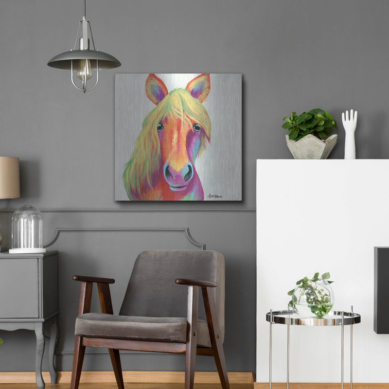 «Cheery Horse» par Britt Hallowell, «Cheery Horse» par Britt Hallowell, H 24 po x l 24 po
