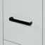 Meuble-lavabo de salle de bain avec lavabo ovale simple décalé à gauche de 91 cm (36 po) et comptoir en quartz blanc de Carrare de 3,8 cm (1,5 po) d'épaisseur, couleur grise.-128606857-128606903
