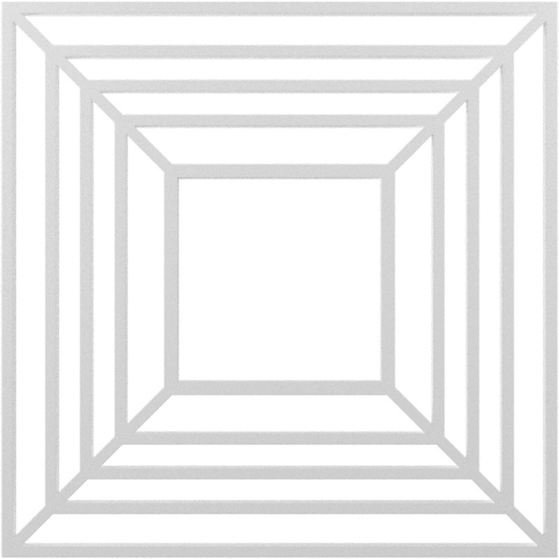 Médaillon de plafond percé en PVC de qualité architecturale Raven, H 38 po x l 38 po x P 1 po, Inachevé