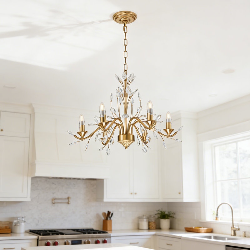Lustre en cristal 6 lumières Jazayvion