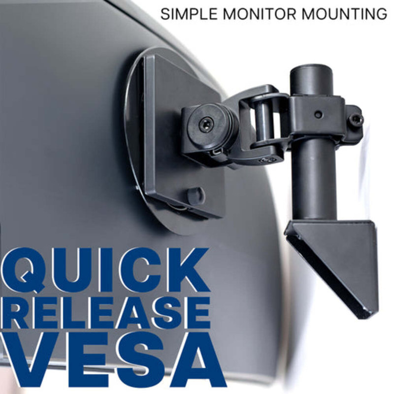 Black Steel Adjustable Wall Mount for Ultrawide Monitors