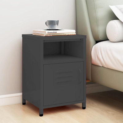 Bren 35cm W Steel Bedside Table