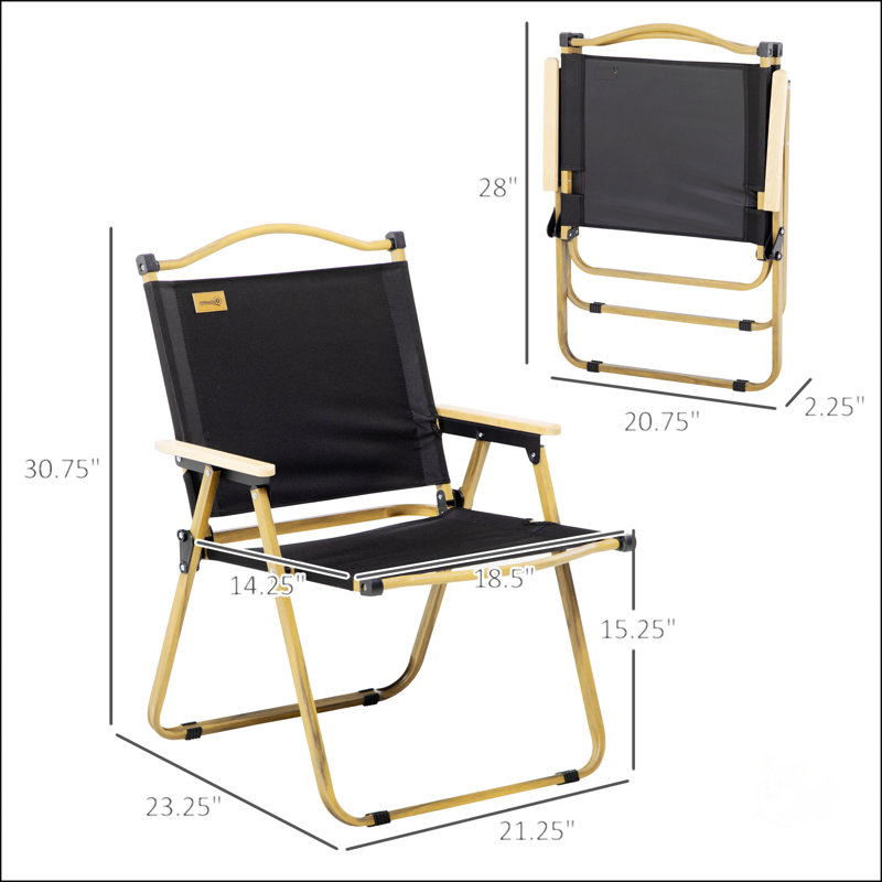 Ensemble de 2 chaises de camping pliantes