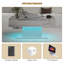 High Gloss LED Rectangle Coffee Table with 2 Drawers-610903569