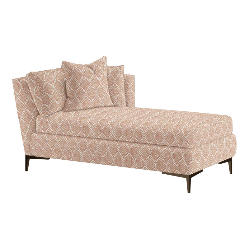 Aiden Chaise Lounge, Antique Bronze, Right Hand Facing, Hanover Twilight (Performance fabric) 1354-94