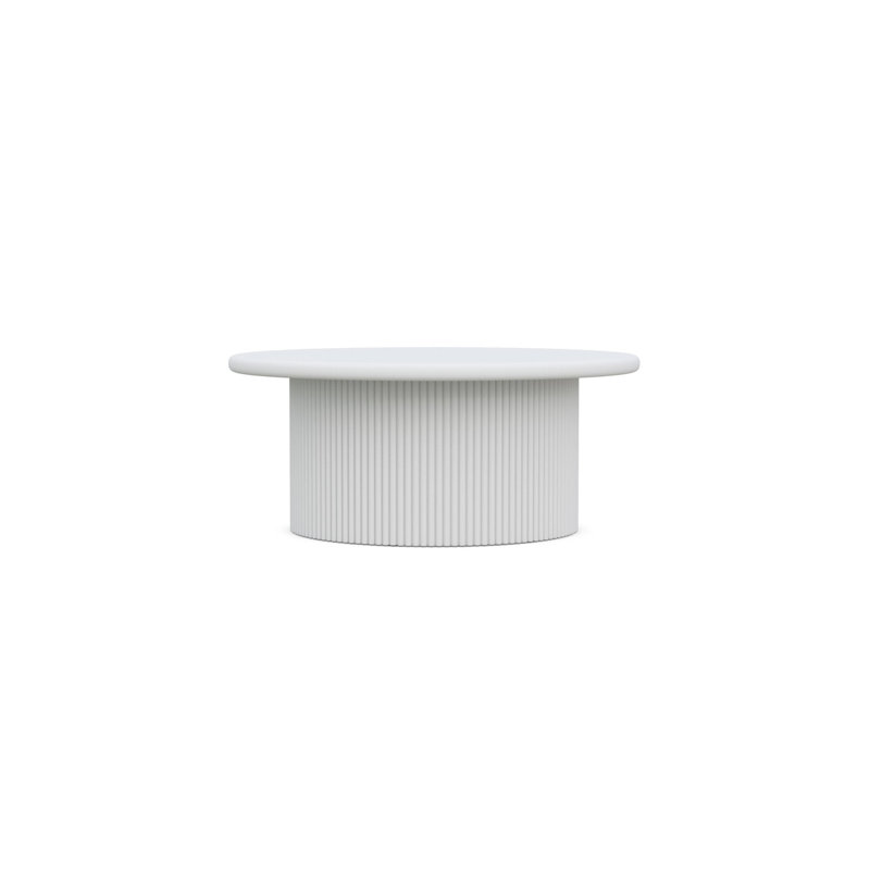 Palma Power Coated Aluminum Coffee Table, Matte White