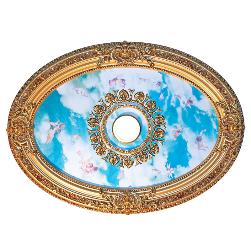 Oval Gold Ceiling Medallion