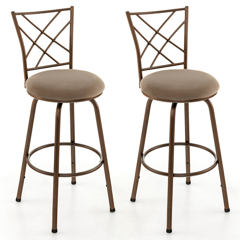 Swivel Counter Stool with Metal Frame