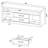 2-Drawer Engineered Wood TV Stand with Weathered Finish, Ideal for Organizing and Complementing Various Furniture Styles