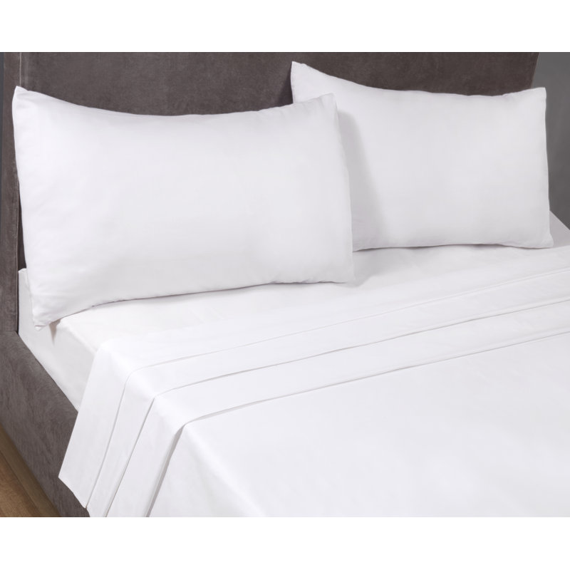 Hristos Percale Fitted Sheet, Small Single (2'6), White