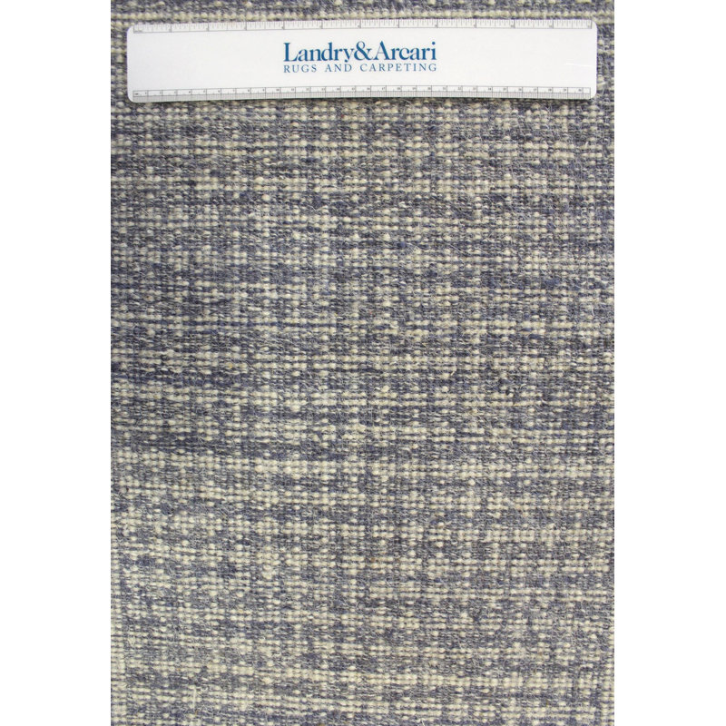 Mykonos Wool Geometric Area Rug in Ivoey/Navy, Runner 2'6" x 9'11"