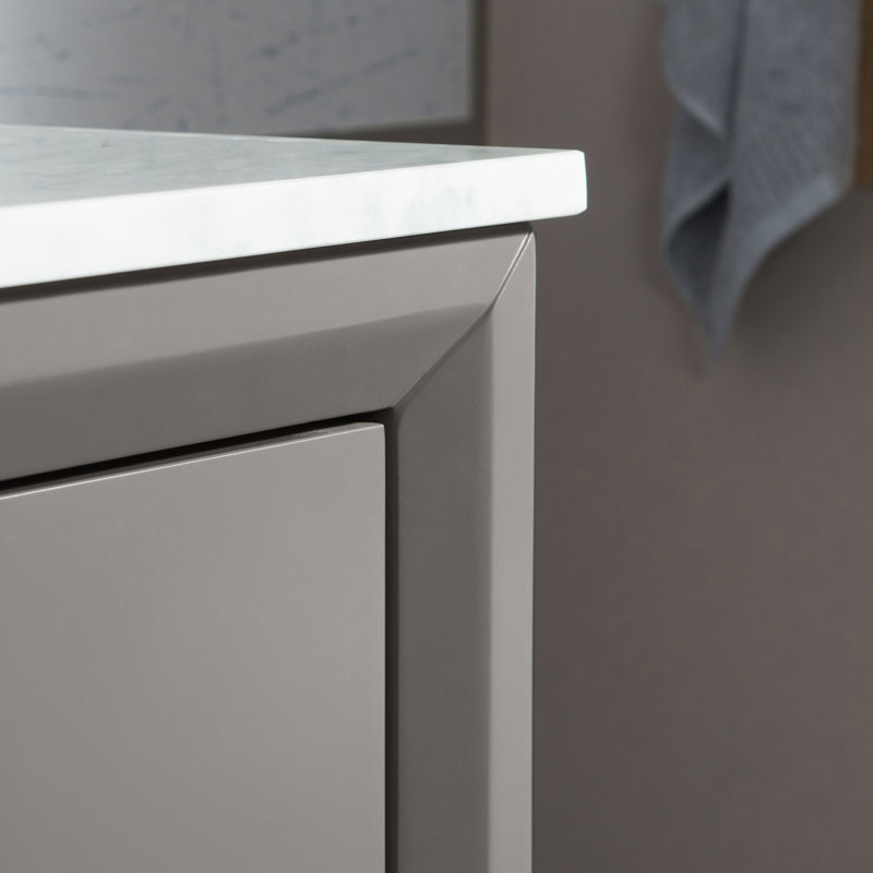 Elizabeth 24" Single Bathroom Vanity Set with Mirror, Cashmere Gray