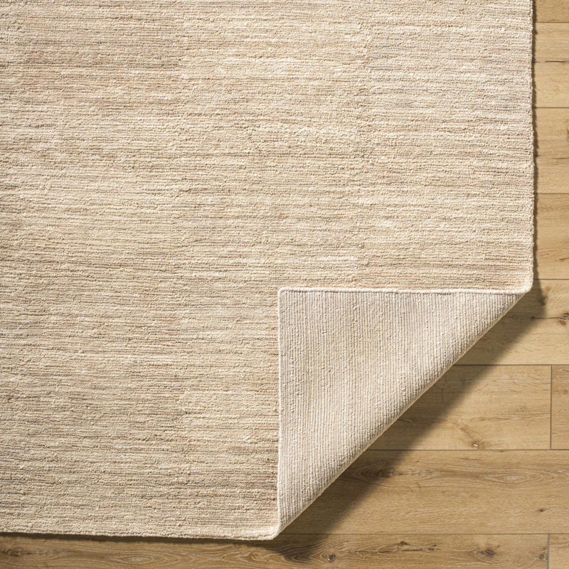 Ventura Hand Knotted Wool Abstract Area Rug in Beige, Rectangle 8' x 10'