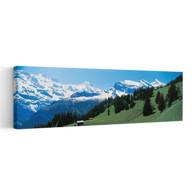 Murren, Suisse, paisible paysage serein abstrait montagne, art mural