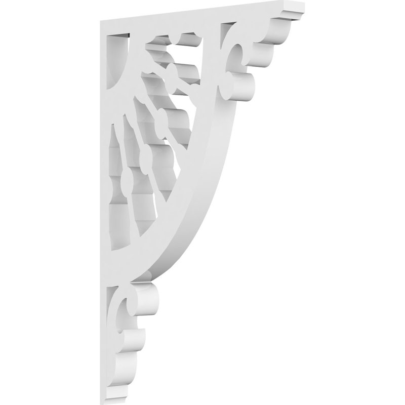 Support de roue de chariot en PVC de qualité architecturale, H 8 po x l 0,63 po x P 5 po