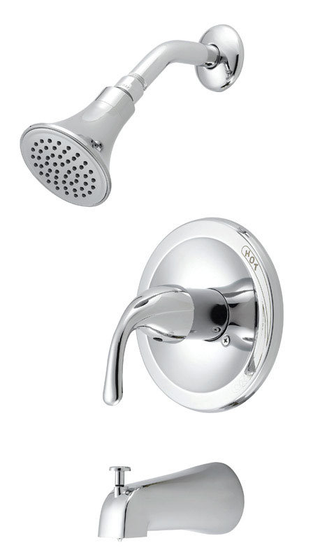 Chrome Single-Handle Tub and Shower Faucet with Handheld