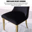Chaise de salle à manger en velours