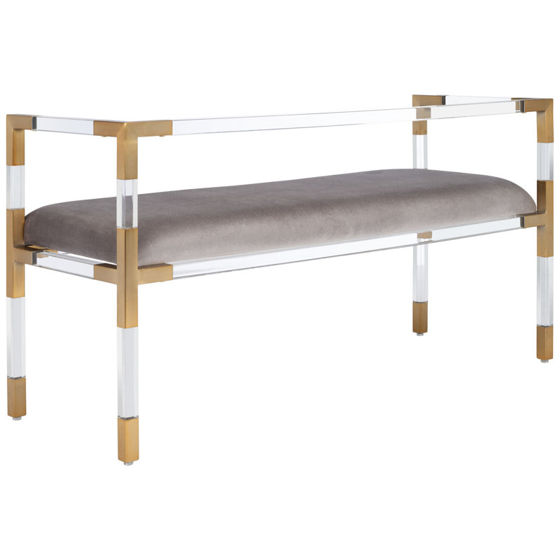 Upholstered Bench, Grey