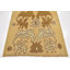 Tapis beige en laine nouée à la main de conception unique de 4 pi 5 po x 6 pi 6 po Mehdi