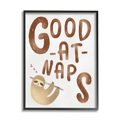 «Good at Naps», «Jungle Sloth Sleeping» par Ziwei Li, impression
