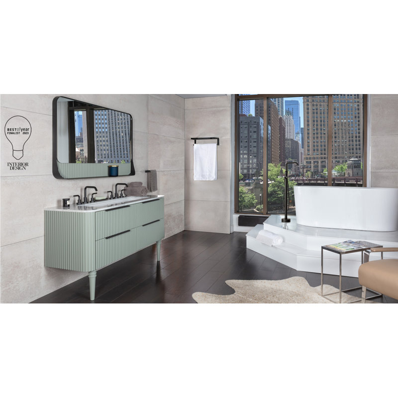 Flutti 59'' L Freestanding Soaking Bathtub