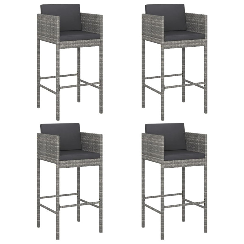 Tabouret de bar 29,9 po avec coussin, Noir