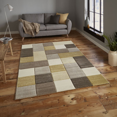 Brooklyn area rug Machine Woven Rectangle Beige/Yellow/Sand