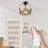 20" Caged Ceiling Fan with Light Farmhouse Natural Bamboo Strips-1701153963
