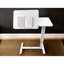 Table roulante mobile en blanc, hauteur réglable pour ordinateur portable, coffre-fort et lit Bureau ergonomique blanc avec roulettes