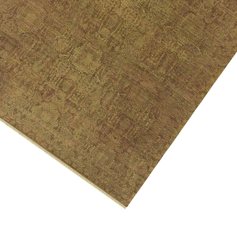 Kohinoor Wool Geometric Area Rug in Orange, 10' x 14'