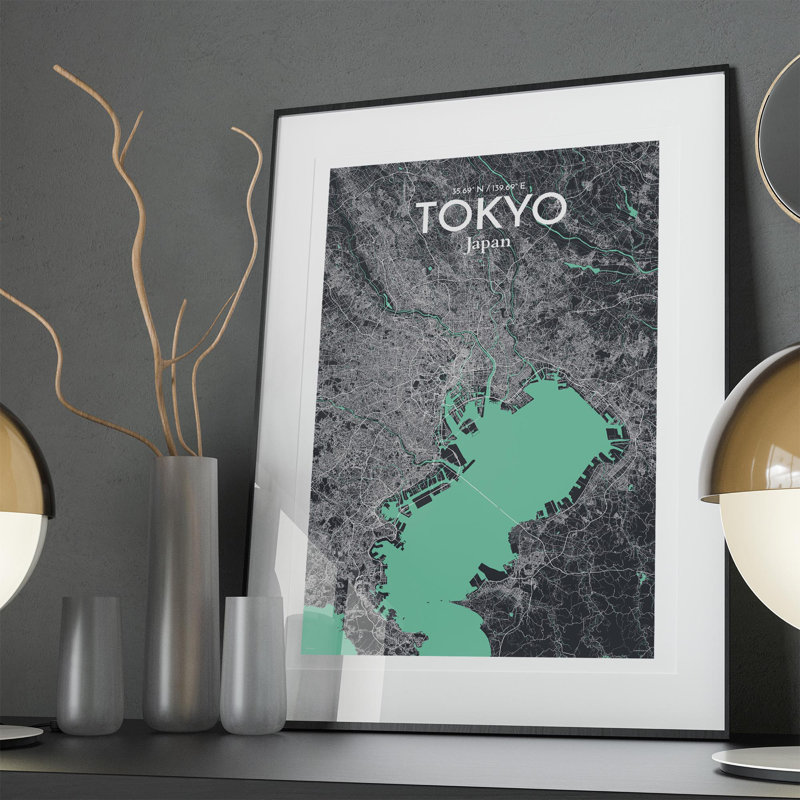 Tokyo City Map In Dream - No Frame Print, 36cm H x 24cm W x 0.05cm D