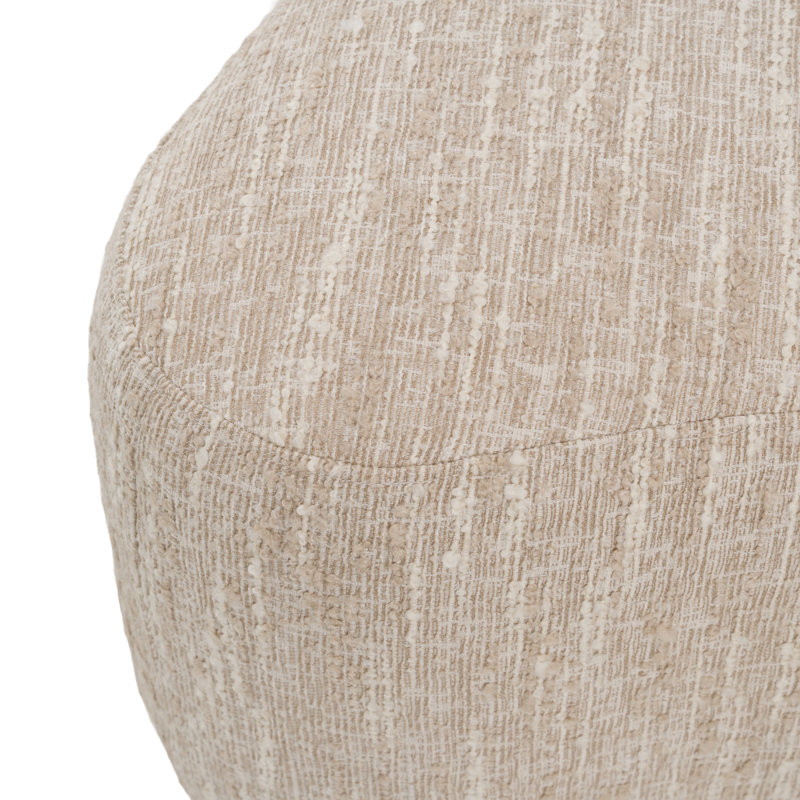 Spiro Beige Fabric Ottoman