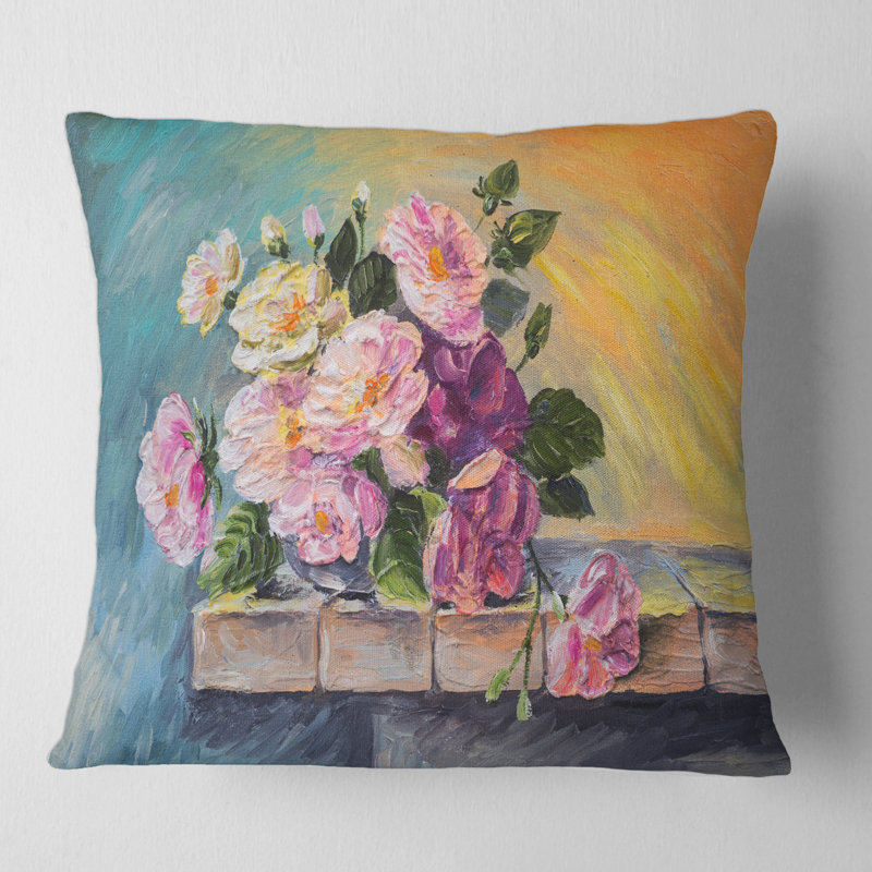 Housse et insert de coussin Still Life with Flowers, 16" x 16"
