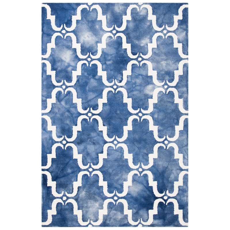 Demmer Hand Tufted Wool Geometric Rug, Rectangle 2'6" x 4'