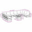 vidaXL Garden Sofa Set with Cushion Aluminium Furniture Patio Modern