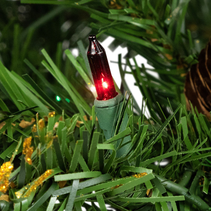 Arbre de Noël artificiel pin 4,5 pi avec lumières multicolores Yorkville