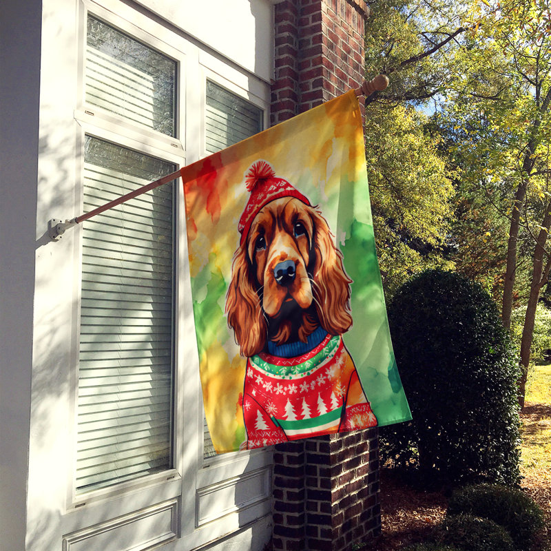 Drapeau de Noël English Cocker Spaniel anglais, H 40 po x l 28 po